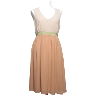 Dress (Beige, Green) from Monoprix Femme Polyester