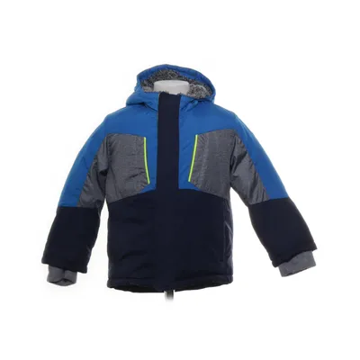 Vinterjacka (Blå, Grå) från AQ Pälsimitation, Polyester