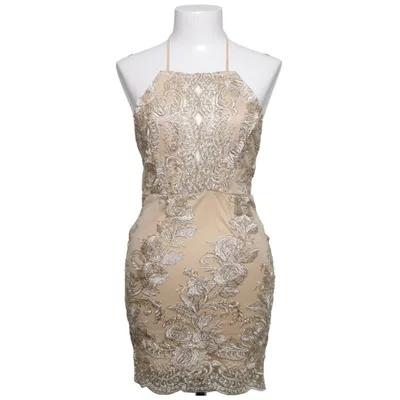 Cocktail dress (Beige, Gold) from Yoins Polyester