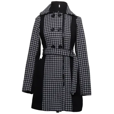Manteau (Noir, Gris) de Yoki Polyester, Polyuréthane, Laine