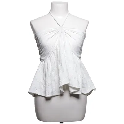 Haltertop (Wit) van Bershka Elastaan, Polyester