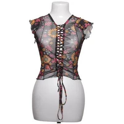 Top (Zwart, Meerkleurig) van Miss Selfie Elastaan, Polyester