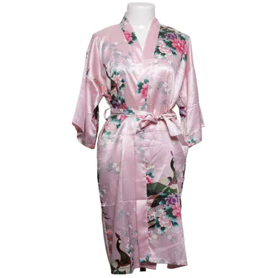 Ochtendjas (Roze, Meerkleurig) van Oriental Village Zijde