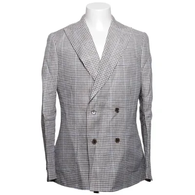 Blazer (Brun, Hvid) fra These Glory Days Linned, Polyester, Viscose