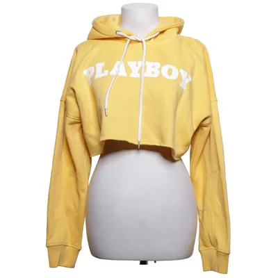 Huvtröja (Gul) från Playboy x Missguided Bomull, Elastan, Polyester
