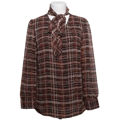 Blouse lavallière (Marron, Multicolore) de Paola! Polyester