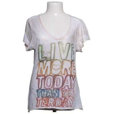 T-shirt (White, Multicolored) from Gwynedds Cotton