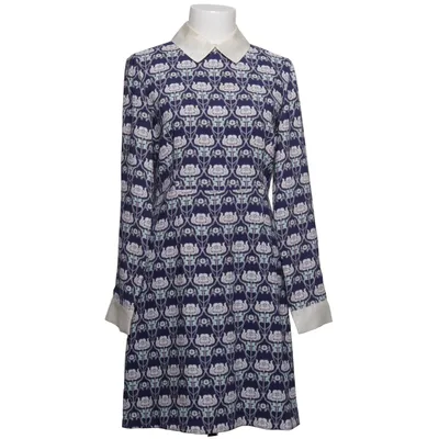 Dress (Blue, White) from Paul & Joe Sister Polyester, Silk