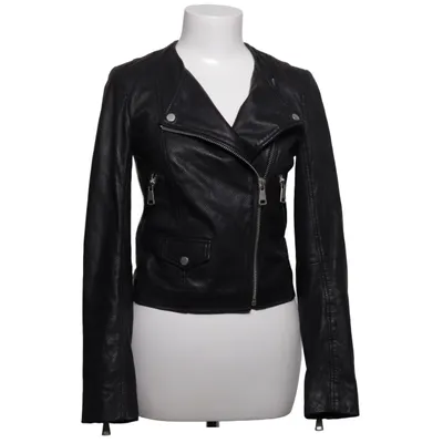 Bikerjack (Zwart) van Bagatelle Katoen, Leer, Polyester