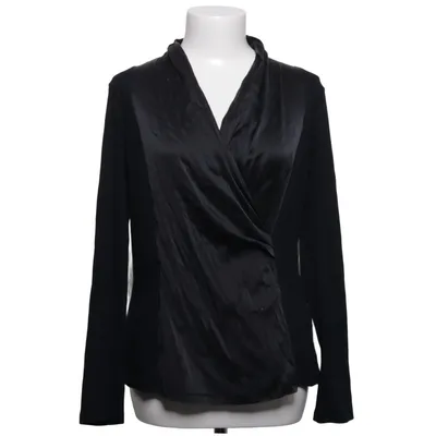 Blouse portefeuille (Noir) de Marc Cain Coton, Élasthane, Soie