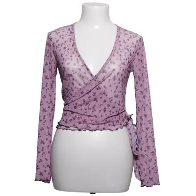 Wrap blouse (Pink) from Urban Outfitters Elastane, Polyester
