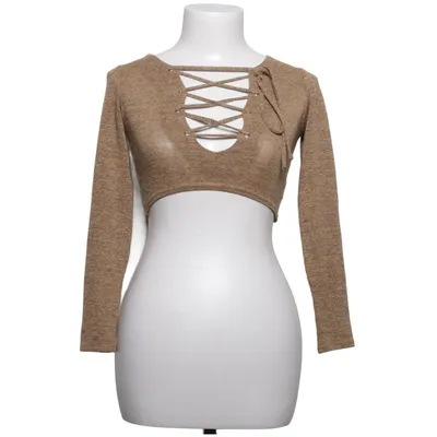 Crop top (Beige) van Miss Miss Elastaan, Polyester