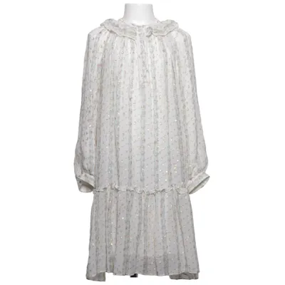 Robe (Blanc, Multicolore) de Bonpoint Fibre métallique, Soie, Viscose