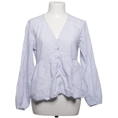 Bluse (Salerno Ls V-Neck Top) fra ONLY Blue Denim Bomuld