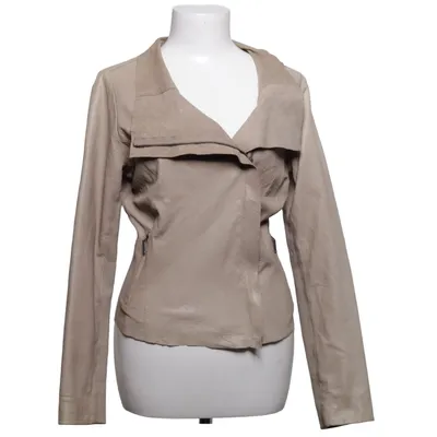 Biker jacket (Beige) from Cigno Nero Leather