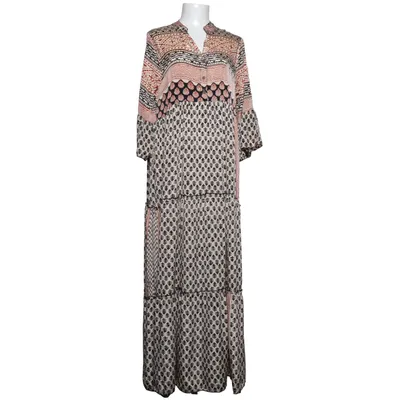 Maxi jurk (Beige, Zwart, Rood) van B&B Zijde