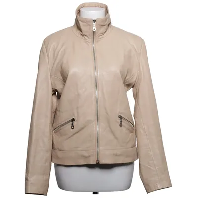 Läderjacka (Beige) från Gallucci Skinn, Polyester