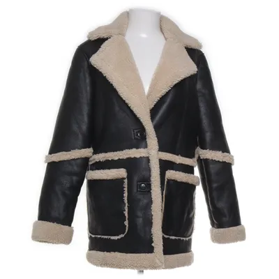 Shearlingjacka (Svart, Beige) från Bershka Polyester
