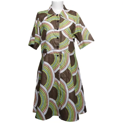 Robe chemise (Marron, Multicolore) de Nanajit