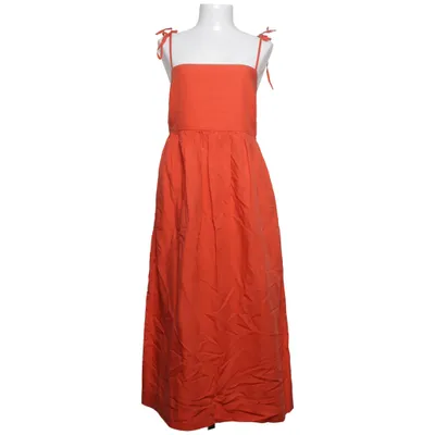 Robe longue (Rouge) de Uniqlo Coton, Lin, Lyocell, Polyester