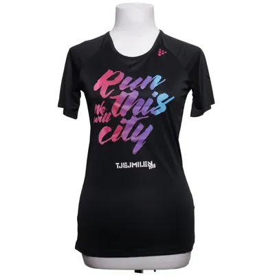 T-shirt (Black, Multicolored) from Craft Polyester