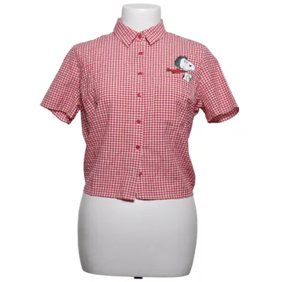 Chemise à manches courtes (Rouge, Blanc) de LCW Casual Coton, Élasthane, Polyester
