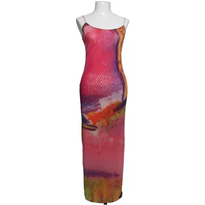 Maxi jurk (Roze, Meerkleurig) van Zara Elastaan, Polyester