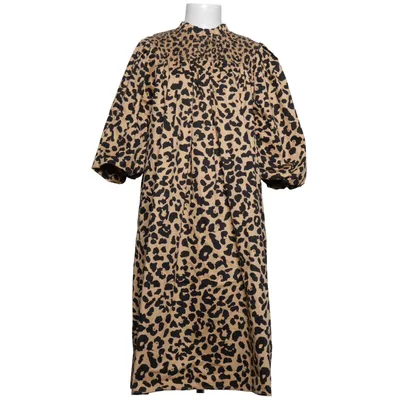 Kjole (Brun, Sort) fra Selected Femme Bomuld, Elastan, Polyester