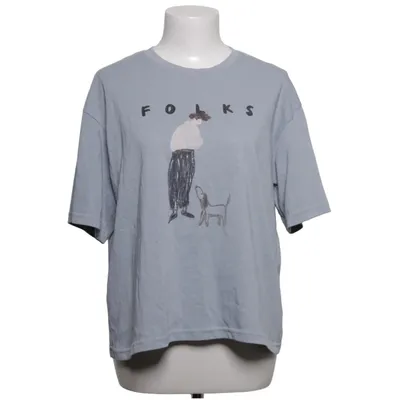 T-shirt (Grijs) van Piano Katoen, Elastaan