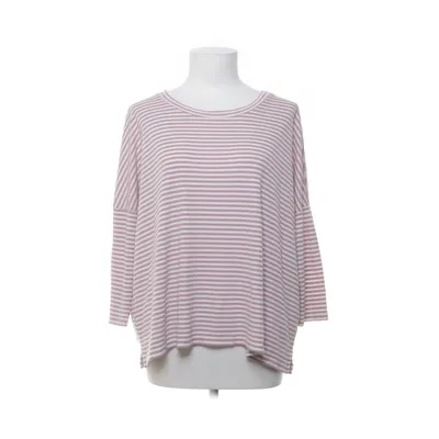 Langærmet t-shirt (Lilla, Hvid) fra Soyaconcept Elastan, Polyester