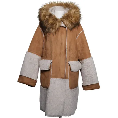 Shearlingjakke (Brun, Beige) fra Zara Basic Outerwear