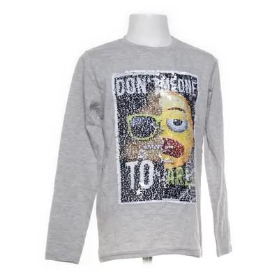 Långärmad t-shirt (Grå) från Emoji Bomull, Polyester