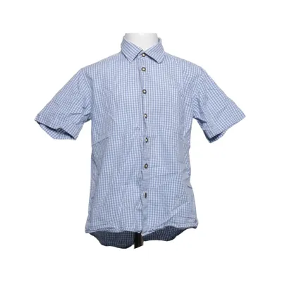 Korte mouwen shirt (Blauw, Wit) van H. Moser Katoen