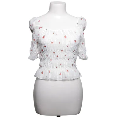 Crop top (Wit, Rood) van Mymo Elastaan, Polyester, Viscose