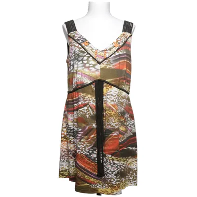 Dress (Brown, Multicolored) from Aprico Elastane, Viscose