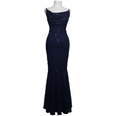 Evening gown (Blue) from Sistaglam Elastane, Polyester