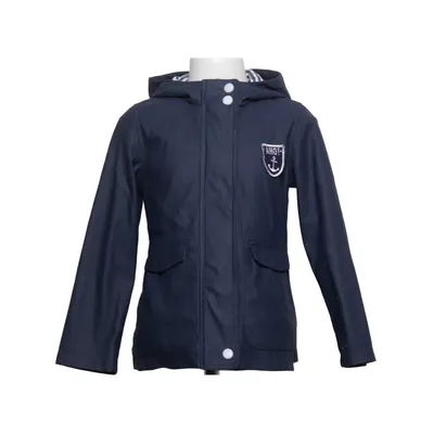 Rain jacket (Blue) from Fixoni Cotton, Polyester, Polyurethane