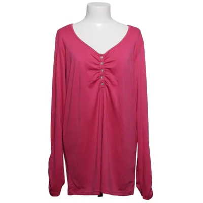 Henley T-shirt (Pink) fra Casual Clothing Elastan, Polyester, Viscose