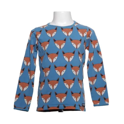 Långärmad t-shirt (Blå, Orange) från Villervalla Elastan, Ekologisk bomull