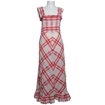 Jurk (Rood, Wit) van Ganni Katoen, Polyamide, Polyester