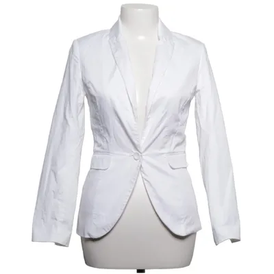 Blazer (Wit) van H&M Conscious Collection Elastaan, Organisch katoen, Polyester