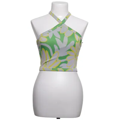 Crop top (Grön, Grå, Gul) från Zara Elastan, Polyester