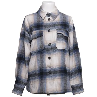 Flannel skjorte (Blå, Grå, Beige, Hvid) fra ONLY Studio Polyester, Uld