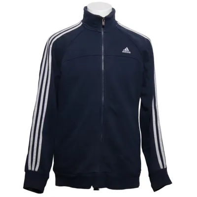 Träningsjacka (Blå, Vit) från Adidas Bomull, Polyester
