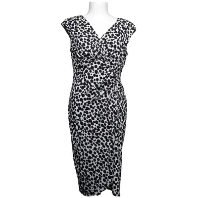 Dress (Black, White) from London Times Elastane, Polyester