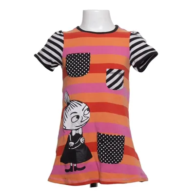 Jurk (Oranje, Roze, Rood, Meerkleurig) van Moomin by Lindex Elastaan, Organisch katoen
