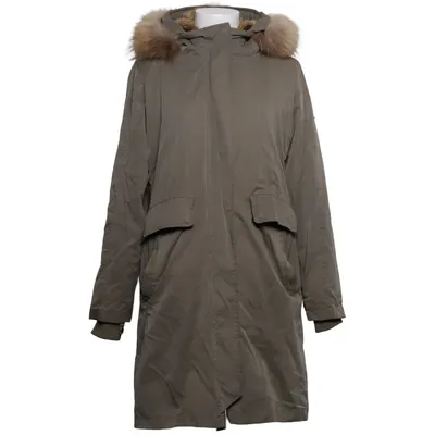 Parka (Brown) from Bomboogie Polyester, Rabbit fur