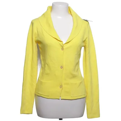 Cardigan (Jaune) de Kalamton Acrylique, Élasthane, Laine de mouton