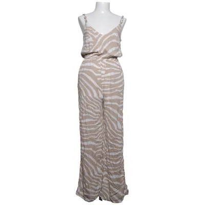Jumpsuit (Beige, White) from H&M Viscose