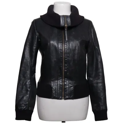 Leren jack (Zwart) van Rock'n Blue Katoen, Leer, Polyester